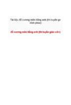 Tài liệu đề cương môn tiếng anh (thi tuyển gv vĩnh phúc) hot