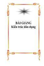 BÀI GIẢNG Kiến trúc dân dụng