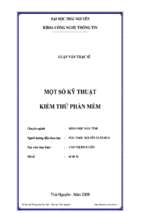 Tiểu luận một số kỹ thuật kiểm thử phần mềm   luận văn, đồ án, đề tài tốt nghiệp