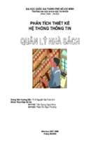 đồ án phân tích thiết kế hệ thống thông tin quản lý nhà sách   luận văn, đồ án, đề tài tốt nghiệp