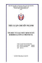 Tiểu luận tìm hiểu về giao thức định tuyến border gateway protocol   luận văn, đồ án, đề tài tốt nghiệp