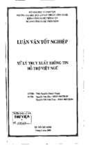 Luận văn xử lý truy xuất thông tin hỗ trợ việt ngữ   luận văn, đồ án, đề tài tốt nghiệp