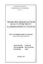 đồ án tìm hiểu phần mềm mã nguồn mở quản lý lớp học điện tử e learning dokeos và ứng dụng   luận văn, đồ án, đề tài tốt nghiệp