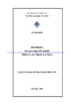 Luận văn mô phỏng sự lan truyền bệnh trên cá da trơn (cá tra)   luận văn, đồ án, đề tài tốt nghiệp