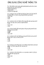 Câu hỏi ôn thi công chức thuế hệ thống câu hỏi ứng dụng công nghệ thông tin