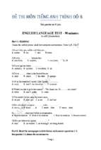 đề công chức thuế môn tiếng anh