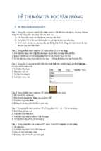 đề công chức thuế môn tin học