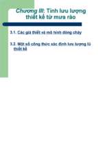 Tính lưu lượng thiết kế từ mưa rào   tài liệu, ebook