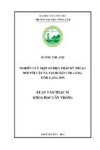 Nghiên cứu một số biện pháp kỹ thuật đối với cây na ở huyện chi lăng tỉnh lạng sơn