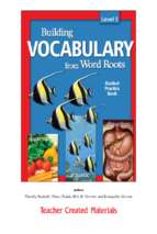 Building vocabulary from word roots level 5