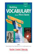 Building vocabulary from word roots level 3