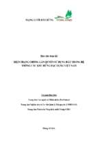 HIỆN TRẠNG CHỒNG LẤN QUYỀN SỬ DỤNG ĐẤT TRONG HỆ THỐNG CÁC KHU RỪNG ĐẶC DỤNG VIỆT NAM 