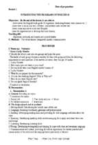 Giáo án tiếng anh lớp 10 sách thi điểm (năm học 2019- 2020)