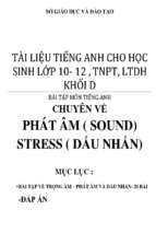 bài tập TIẾNG ANH VỀ PHÁT ÂM- DẤU NHẤN - TRỌNG ÂM MỚI 