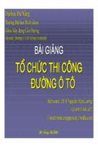 Bài giảng tổ chức thi công đường ô tô