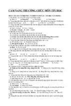 Cẩm nang thi tuyển công chức môn tin học full