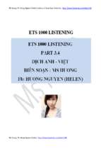 Dịch song ngữ toeic ets 1000 listening part 3, 4