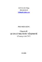 Bài giảng chuyên đề quản lý nhà nước về kinh tế