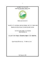 Nghiên cứu sử dụng một số thuốc trừ sâu thảo mộc trong phòng trừ sâu hại rau cải bắp tại hà giang