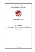 Tập bài giảng lý thuyết bắn và quy tắc bắn súng bộ binh