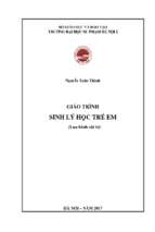 Giáo trình sinh lý học trẻ em