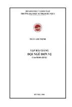 Tập bài giảng đội ngũ đơn vị