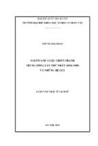 Nguồn gốc cuộc chiến tranh trung đông lần thứ nhất (1948   1949) và những hệ lụy