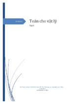Toán cho vật lý (tập 1)