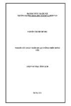 Nghiên cứu phát triển du lịch nông thôn hưng yên