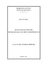 Quản lý quỹ đất công ích trên địa bàn quận long biên, thành phố hà nội