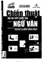 Chiến thuật ôn thi thpt quốc gia môn ngữ văn chuyên đề nghị luận văn học- Thầy Trịnh Quỳnh