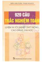 Ebook 920 câu trắc nghiệm toán luyện thi tốt nghiệp Trung học phổ thông, Cao đẳng - Đại học: Phần 1