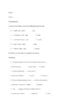 english 9 exercises for unit 1