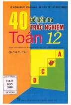 Ebook 40 đề kiểm tra trắc nghiệm Toán 12: Phần 1