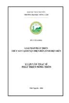 Giải pháp phát triển thuỷ sản tại huyện điện biên, tỉnh điện biên