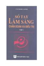 Sổ tay lâm sàng chẩn đoán và điều trị tập 1 