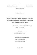 Nghiên cứu thực trạng tiêu chảy cấp liên quan thực phẩm tại cộng đồng và hiệu quả một số biện pháp can thiệp