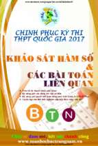 Trình phục kì thi thpt quốc gia 2017 khảo sát hàm số và các bài toán liên quan