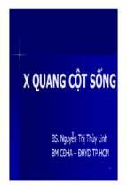 Bài giảng X quang cột sống - BS. Nguyễn Thị Thùy Linh