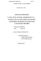 Tình trạng dinh dưỡng và thực trạng chăm sóc cho bệnh nhi từ 06 60 tháng tuổi mắc bệnh nhiễm trùng hô hấp cấp tính điều trị nội trú tại hai bệnh viện tuyến huyện ở thái bình.