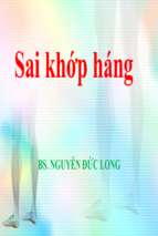 Bài giảng Sai khớp háng - BS. Nguyễn Đức Long