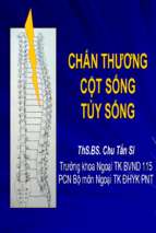 Bài giảng Chấn thương cột sống-tủy sống - ThS. BS. Chu Tấn Sĩ