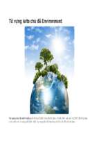 Từ vựng ielts chủ đề environment