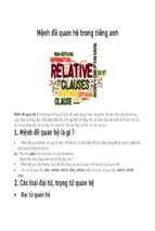 Mệnh đề quan hệ trong tiếng anh