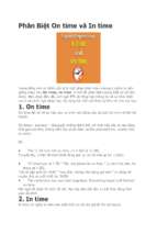 Phân biệt on time và in time