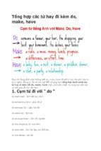 Tổng hợp các từ hay đi kèm do, make, have