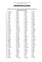 Pronunciation for grade 6 +7
