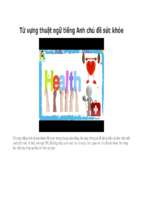 Từ vựng thuật ngữ tiếng anh chủ đề sức khỏe