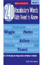 240 word vocabulary for grade 2