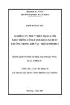 Nghiên cứu phát triển mạng lưới giao thông công cộng bằng xe buýt thường trong khu vực thành phố huế